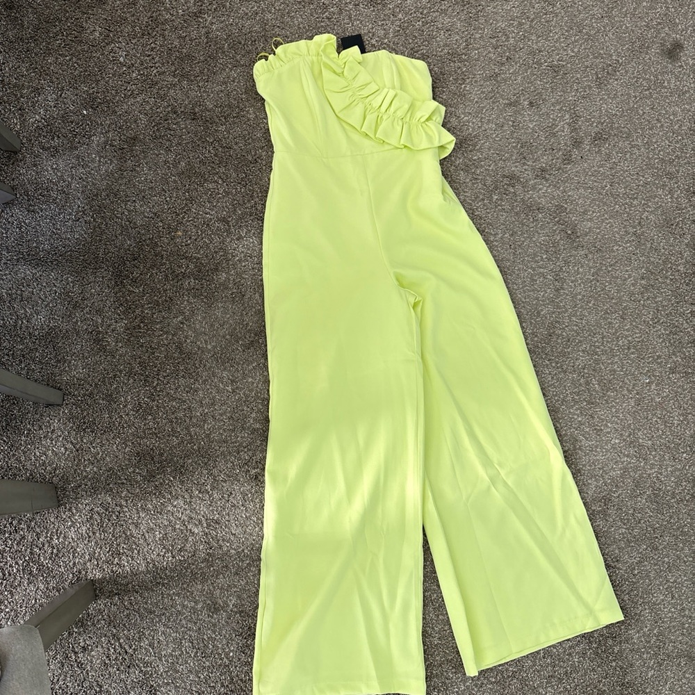 DO+BE Vibrant Yellow Ruffled Jumpsuit